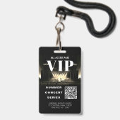 All Access Pass QR Code Concept Abzeichen Ausweis (Rückseite mit Lanyard)