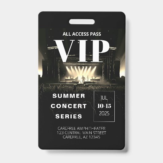 All Access Pass QR Code Concept Abzeichen Ausweis (Vorderseite)