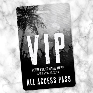All Access Schwarz Weiß Event VIP Ausweis