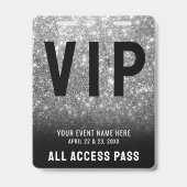 All Access Schwarz Weiß VIP Abzeichen Ausweis (Rückseite)