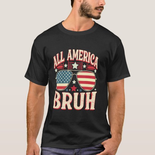 All Amerca Bruh Glasses - USA Flag 4. Juli 1999 T-Shirt (Vorderseite)