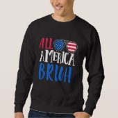 All Amerca Bruh Glasses - USA Flag 4. Juli Sweatshirt (Vorderseite)
