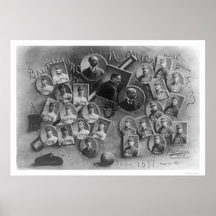 All America Baseball Tour 1897 Poster
