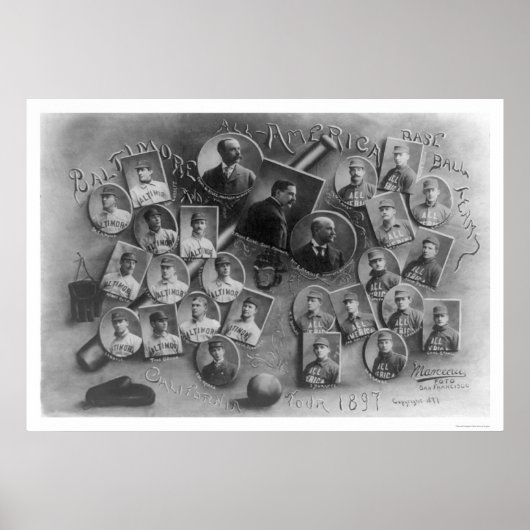 All America Baseball Tour 1897 Poster (Vorne)
