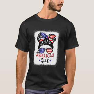 All American 4. Juli Tochter Unordentlicher Dutt U T-Shirt