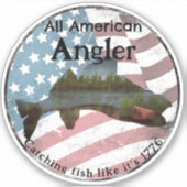 All American Angler Aufkleber (Vorderseite)