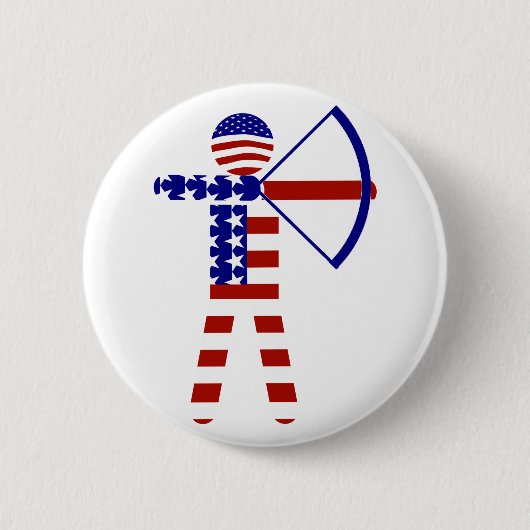 All-American Archer/Bogenschießen Button (Vorderseite)