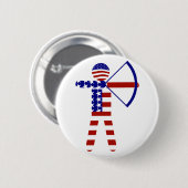 All-American Archer/Bogenschießen Button (Vorne & Hinten)