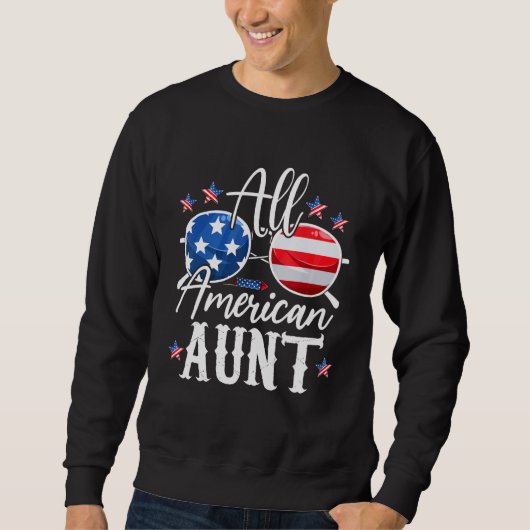 All American Aunt USA Matching Family 4th of July Sweatshirt (Vorderseite)