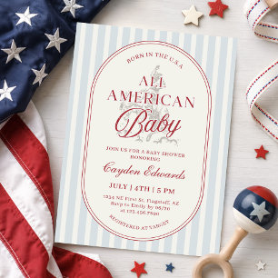 All American Baby 4. Juli Baby-Party Einladung