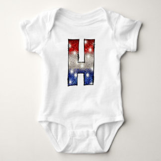 All American Baby Letter H - 4. Juli USA Baby Strampler