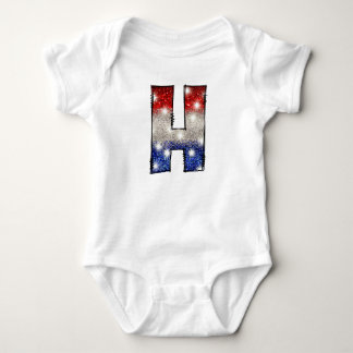 All American Baby Letter H - 4. Juli USA Strampler