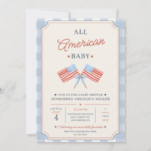 All American Baby Shower Patriotisch 4. Juli Einladung