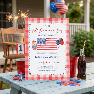 All American Birthday Invitation Einladung
