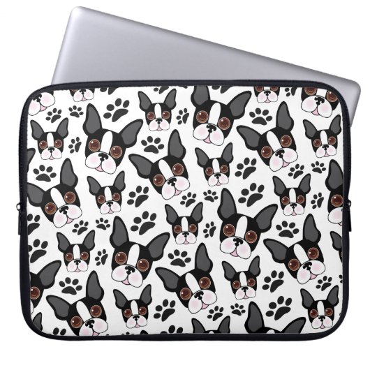 All American Boston Terrier Pet Puppy Laptopschutzhülle (Vorderseite)