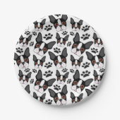 All American Boston Terrier Pet Puppy Pappteller (Vorderseite)