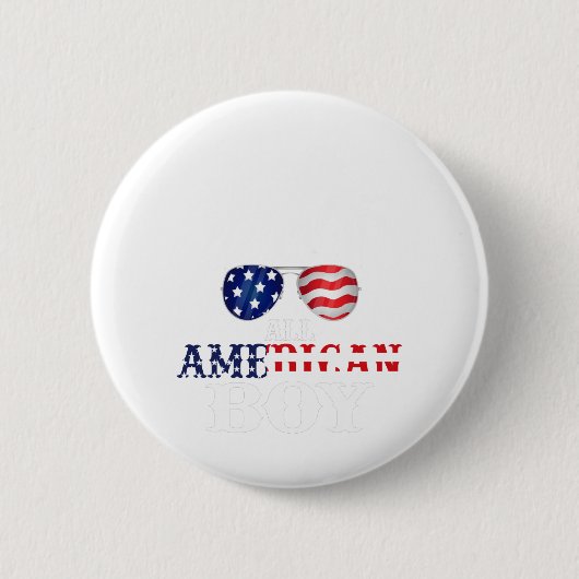 All American Boy 4. Juli Jungs Kinder Sonnenbrille Button (Vorderseite)