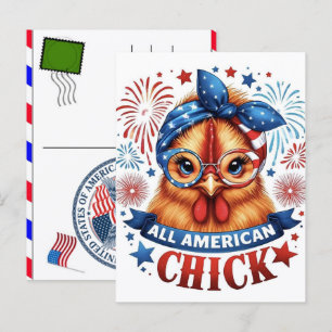 All American Boy 4. Juli Kinder Unabhängigkeitstag Feiertagspostkarte