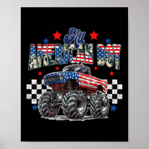 All American Boy 4. Juli Monstertruck Patriot Poster