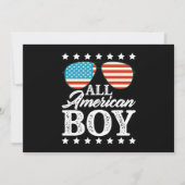 All American Boy 4. Juli USA Sonnenbrille Einladung (Vorderseite)