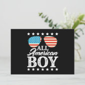 All American Boy 4. Juli USA Sonnenbrille Einladung (Stehend Vorderseite)