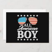 All American Boy 4. Juli USA Sonnenbrille Einladung (Vorne/Hinten)