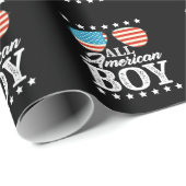 All American Boy 4. Juli USA Sonnenbrille Geschenkpapier (Rolleneckpunkt)