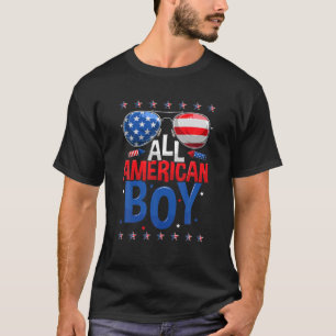 All American Boy 4th July American Flag Sunglas T-Shirt
