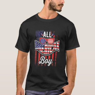 All American Boy 4th Of July Boys Kids Sunglasses  T-Shirt