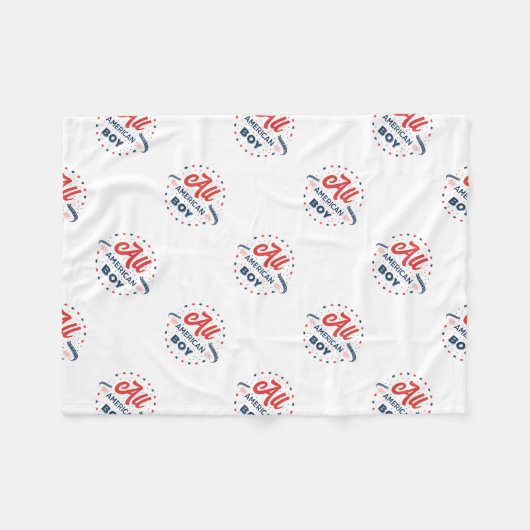All American Boy Abzeichen Fleecedecke (Vorderseite (Horizontal))