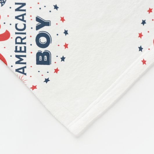 All American Boy Abzeichen Fleecedecke (Ecke)