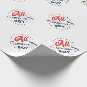 All American Boy Abzeichen Geschenkpapier (Ecke)