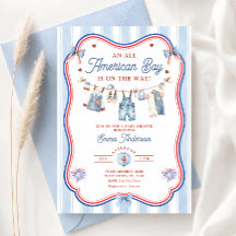 All American Boy Babyparty-Einladung