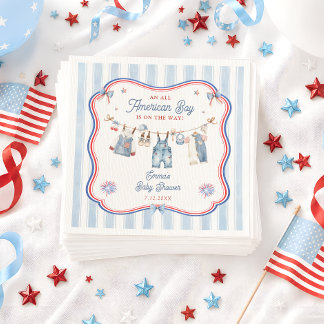 All American Boy Babyparty Serviette
