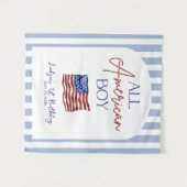 All American Boy Geburtstagsbanner Wandteppich (Vorderseite (Horizontal))