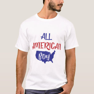 All American Boy Patriotische USA-Karte Kinder T-Shirt