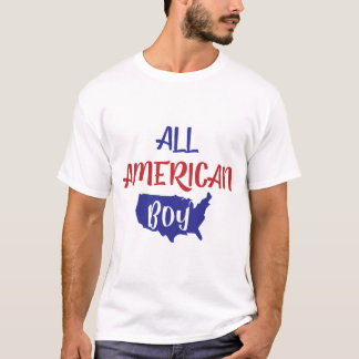 All American Boy Patriotische USA-Karte Kinder T-Shirt