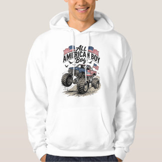 All American Boy Patriotischer Monster-Truck T-Shi Hoodie