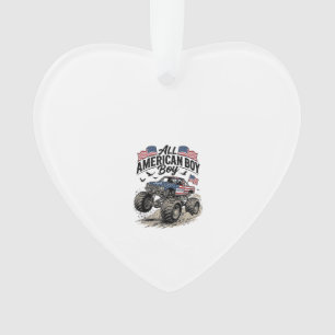 All American Boy Patriotischer Monster-Truck T-Shi Ornament