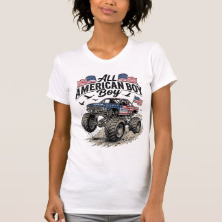 All American Boy Patriotischer Monster-Truck T-Shi T-Shirt