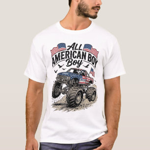 All American Boy Patriotischer Monster-Truck T-Shi T-Shirt
