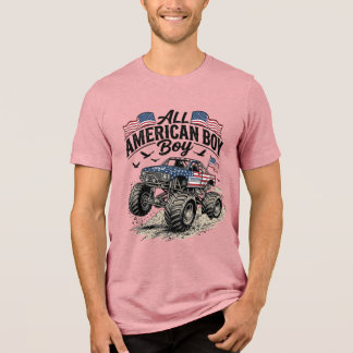 All American Boy Patriotischer Monster-Truck T-Shi Tri-Blend Shirt