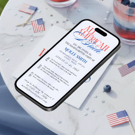 All American Bride Bachelorette Weekend Itinerary  Einladung