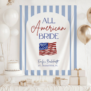 All American Bride Junggesellinnenabschied-Banner Wandteppich
