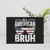 All American Bruh 4. Juli Boys Patriotic Einladung (Stehend Vorderseite)