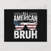 All American Bruh 4. Juli Boys Patriotic Postkarte (Vorderseite)