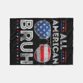 All American Bruh 4. Juli Boys Patriotic USA T Fleecedecke (Vorderseite (Horizontal))