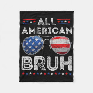 All American Bruh 4. Juli Boys Patriotic USA T Fleecedecke