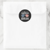 All American Bruh 4. Juli Junge Runder Aufkleber (Tasche)
