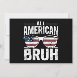 All American Bruh 4. Juli Jungen Patriotisch  Einladung